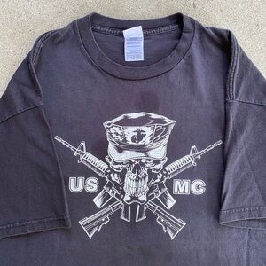 Black US Army Gun Tee Shirt